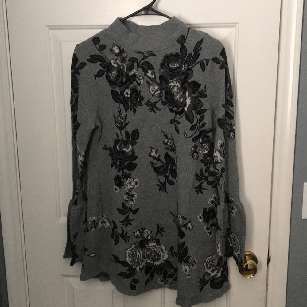 Gray floral dress